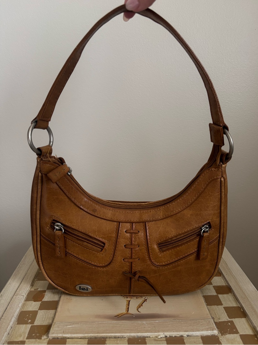 Vintage Tan Shoulder Bag - Sleek Women's Hobo Purse
